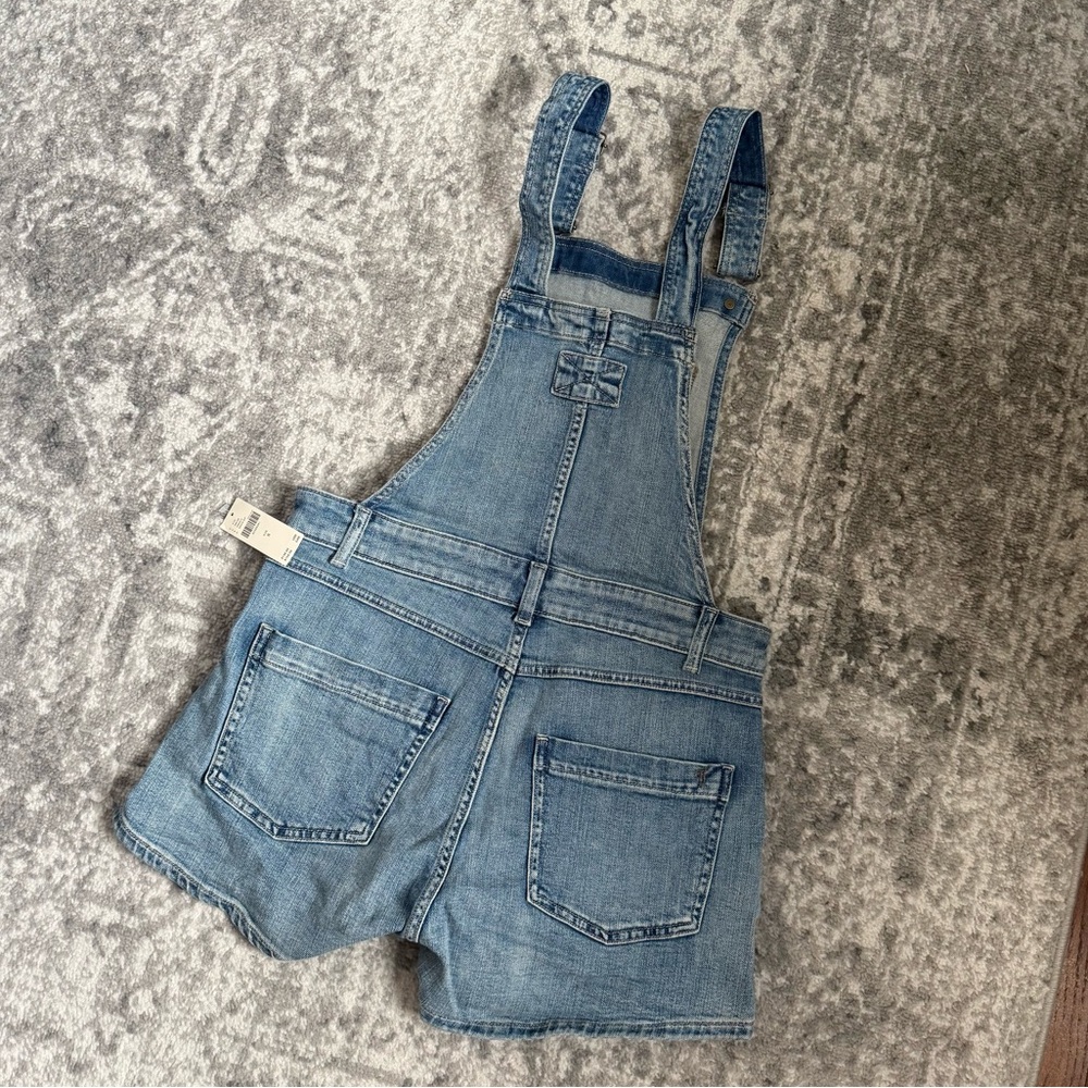 Anthropologie Light Blue Denim Short Overalls - Picture 4 of 5
